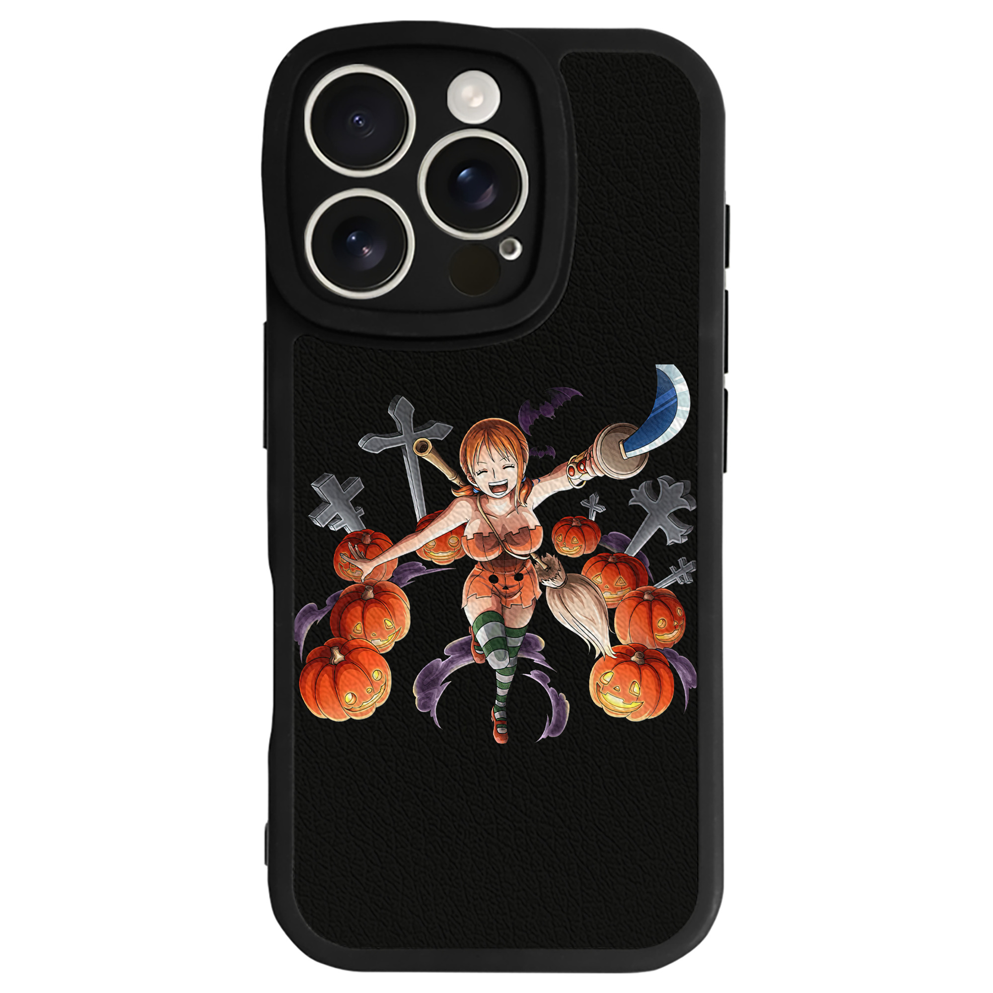 （画像用） ワンピース ナミ ONE PIECE Nami 【iPhone 16シリーズ対応】シリコンスマホケース（レザー調） 材質：シリコン